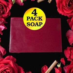 NEW Rose, Orchid & Spice scented artisan soap. Pack of 4 soap bars.